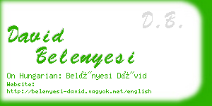 david belenyesi business card